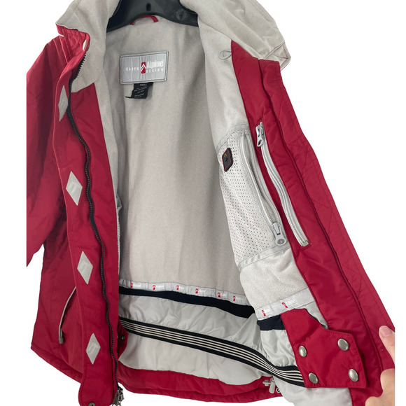 ELITE ALPINE DESIGN MENS RED AND GRAY SKI  COAT - Picture 8 of 9